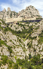 Image showing Santa Maria de Montserrat monastery. Catalonia, Spain.