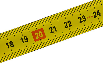 Image showing tape measure, detail from 18 to 24 centimeters
