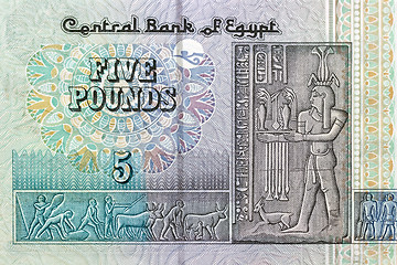 Image showing 5 pound bill of Egypt