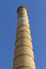 Image showing Old fireplace, industrial symbol. In Badalona, Barcelona