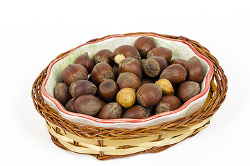 Image showing hazelnuts in a basket
