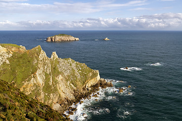 Image showing Rocks at the coast of north of  Asturias, Spain.