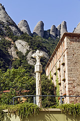 Image showing Santa Maria de Montserrat monastery. Catalonia, Spain.