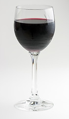 Image showing red wine a crystal wine glass