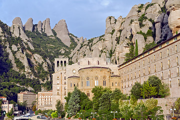 Image showing Santa Maria de Montserrat monastery. Catalonia, Spain.