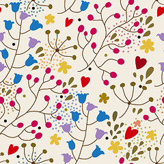 Image showing Foral seamless pattern in vector