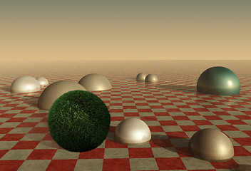 Image showing Green gass ball 