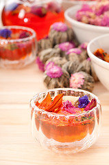 Image showing Herbal natural floral tea infusion with dry flowers