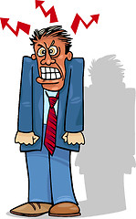 Image showing angry man or businessman