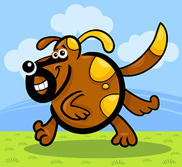 Image showing cartoon running dog or puppy