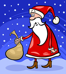 Image showing santa claus cartoon christmas illustration