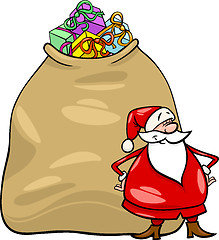 Image showing santa claus cartoon christmas illustration