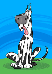 Image showing  harlequin dog cartoon illustration