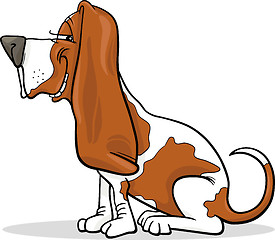 Image showing basset hound dog cartoon illustration