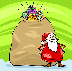 Image showing santa claus cartoon christmas illustration