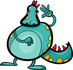 Image showing cartoon dragon funny fantasy creature
