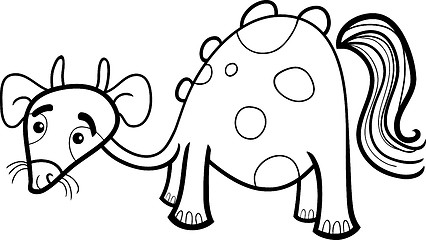 Image showing cartoon fantasy creature for coloring