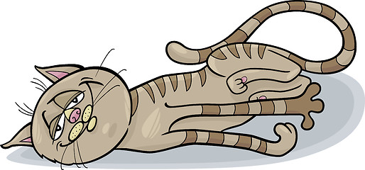 Image showing happy cat cartoon illustration