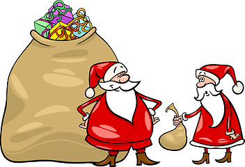 Image showing santa claus cartoon christmas illustration