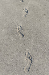 Image showing Footprints in the sand