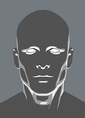 Image showing Gray silhouette of binary man