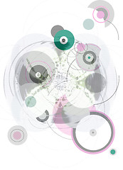 Image showing Abstract background with retro circles