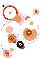 Image showing Colorful retro circles