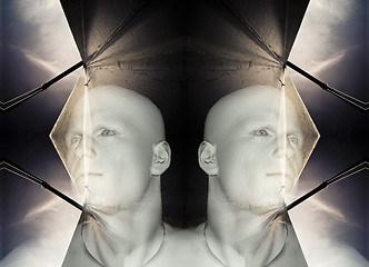 Image showing Abstract portrait of binary men