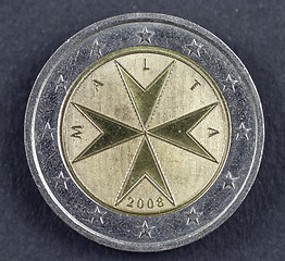 Image showing Two Euro coin from the Republic of Malta