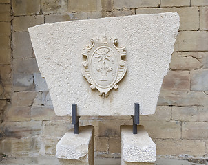 Image showing Monastery of Santa Maria de Poblet shield detail