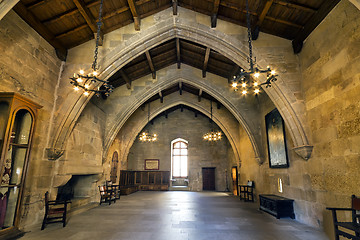 Image showing Monastery of Santa Maria de Poblet flags room