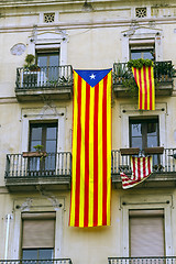 Image showing Catalan flags