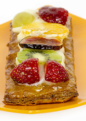 Image showing Pastry cream and fruits