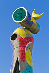 Image showing Sculpture Dona i Ocell, Barcelona Spain