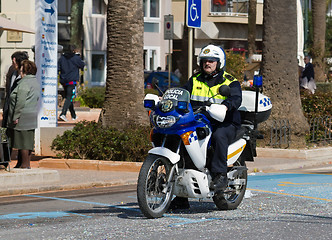 Image showing motorcycle police