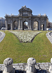 Image showing Puerta de Alcala. Alcala gate in Madrid