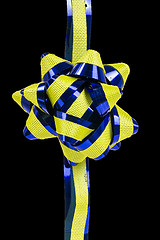 Image showing flower ornament,  yellow and blue