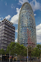 Image showing Agbar tower, building located in Barcelona