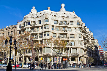 Image showing Casa Mila, or La Pedrera. Barcelona Spain