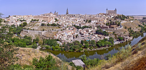 Image showing Toledo with river Tajo