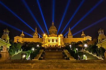 Image showing MNAC Museum located at Montjuic area in Barcelona, Spain 