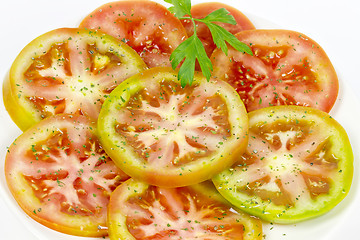Image showing green tomato salad