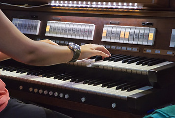Image showing playing piano organ