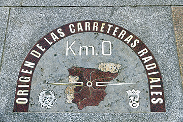 Image showing kilometre zero point in Puerta del Sol, Madrid, Spain 
