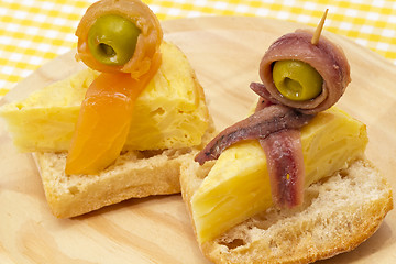 Image showing Appetizer Plate with Salmon and Olives