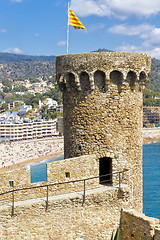 Image showing Tower Tossa de Mar, Spain