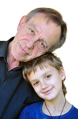 Image showing matured father with  son