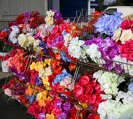 Image showing Roadside Flower Stand