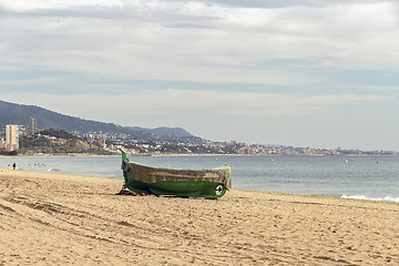 Image showing Badalona Spain Coast and Beach 