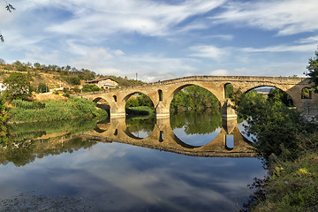 Image showing Puente la Reina bridge , Navarre Spain